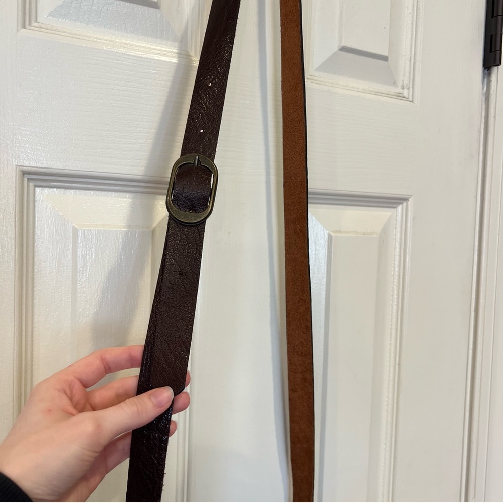 Patricia Nash Venezia Leather Pouch Genuine Leather Crossbody Brown Bag Purse - Picture 3 of 9